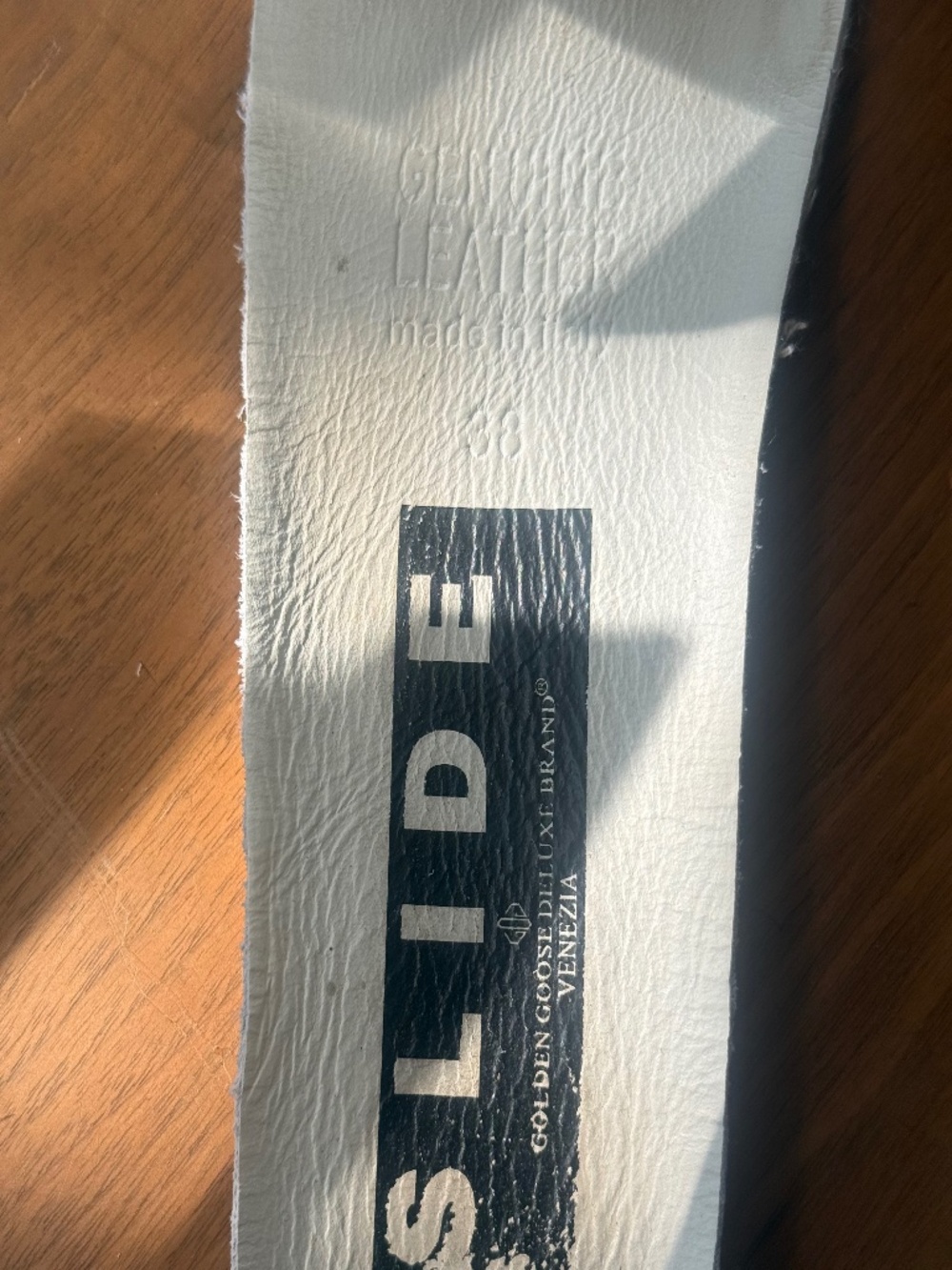 Golden Goose High Top Slide Women 38 Ivory Ecru Leather Distressed Suede GGDB - Picture 14 of 15